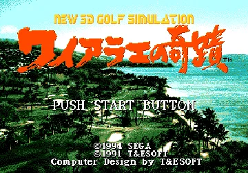 New 3D Golf Simulation - Waialae no Kiseki (Japan) screen shot title